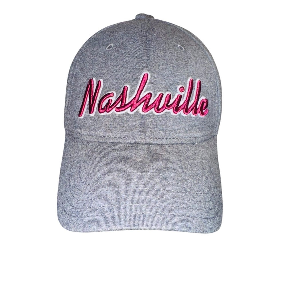 Nashville Softball Baseball Flex Fitted L-XL Hat Cap Gray EUC